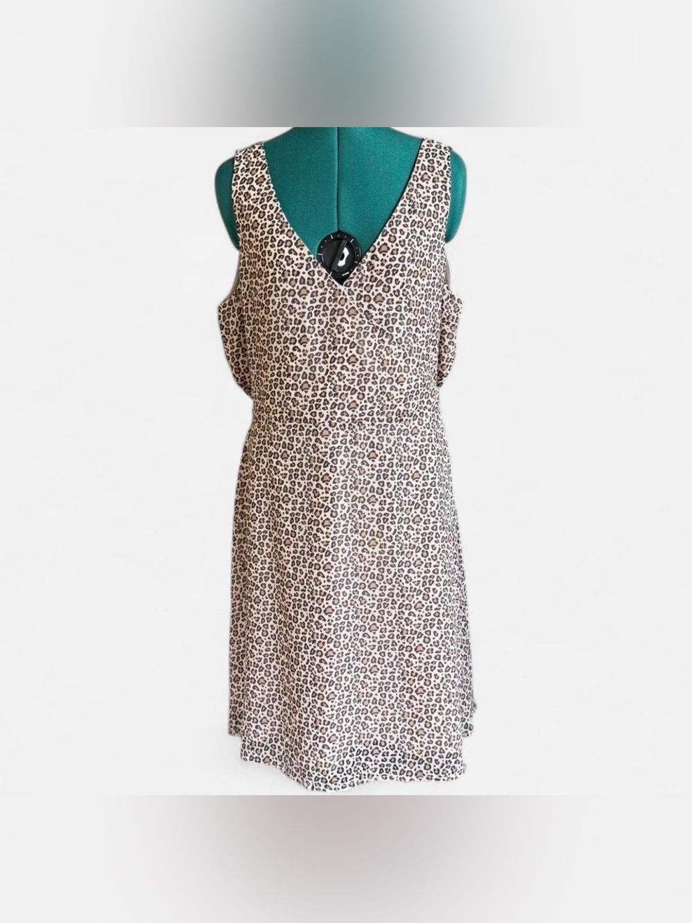 a new day Beige and Brown Leopard Print Midi Slip Dress